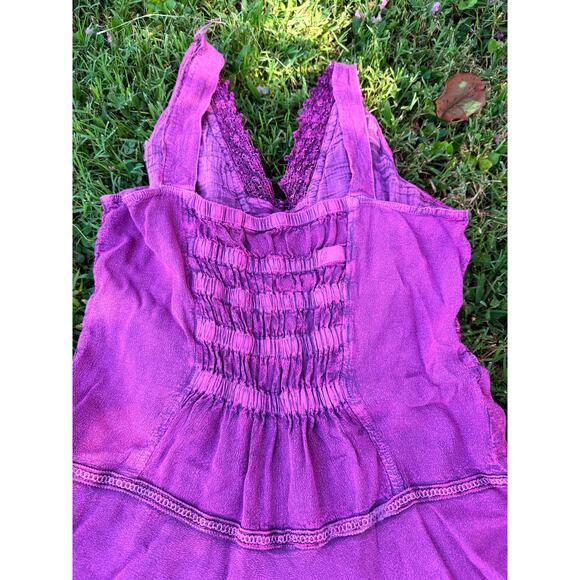 90s Vintage Boho Purple dress S/M - Picture 5 of 5